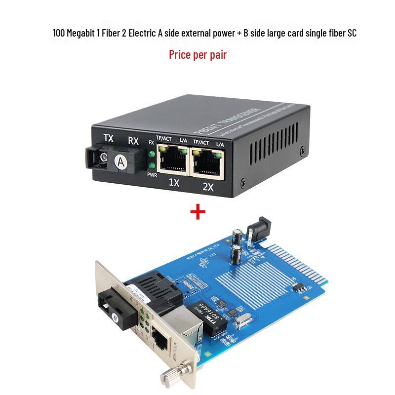Telecom-Grade 100M/Gigabit Fiber Optic Transceiver Pair