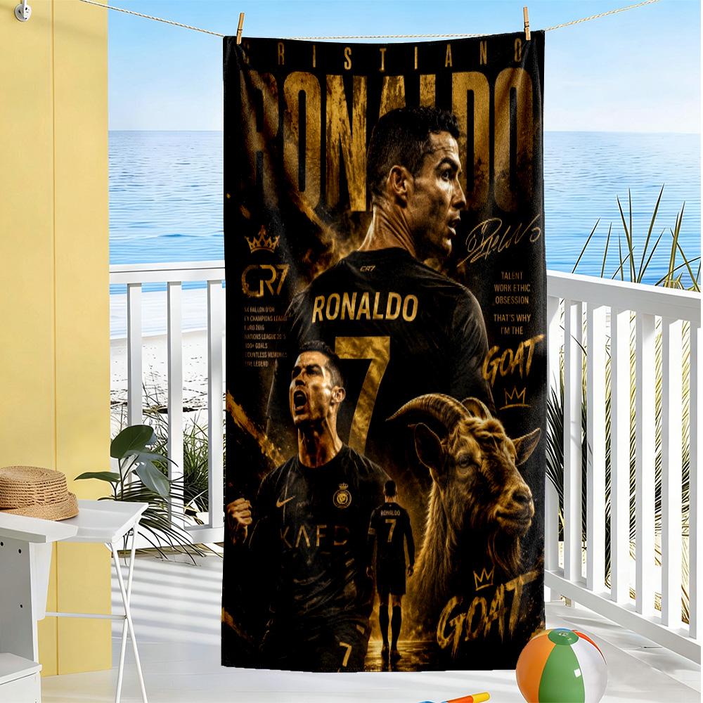 Ronaldo's Portugal Trikot Strandtuch Super Weich & Saugfähig Bequem Leicht Geeignet für Schwimmen, Fitnessstudio, Camping, Yoga Urlaub
