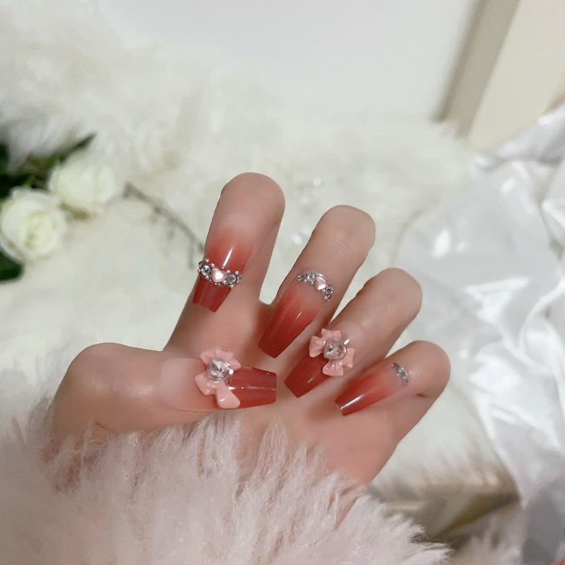 Luxurious Handmade Translucent Nail Tips for Autumn/Winter – Soft Texture, High-Class Feel