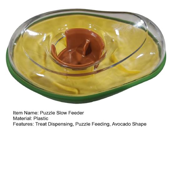 Interactive Dog Treat Dispensing Toy Avocado Shaped Puzzle Slow Feeder Puppy Enrichment Training Toy for Small Medium Large Dogs