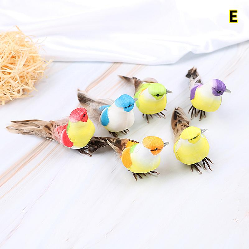 1PC Colorful Fake Bird Artificial Foam Simulation Birds with Feather DIY Wedding Decorations Christmas Ornaments