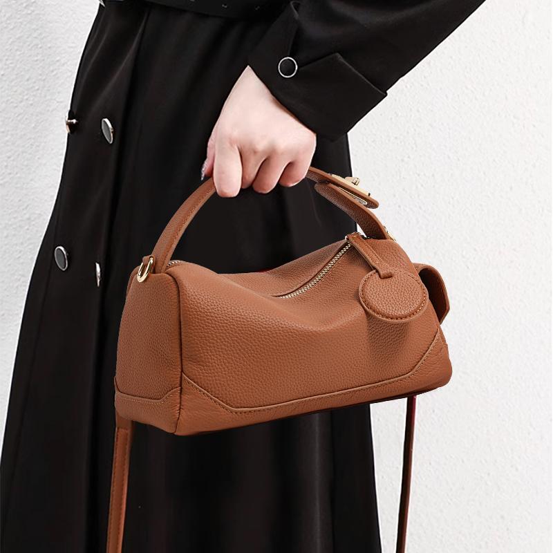 Tote head layer vegetable tanned leather retro genuine leather simple temperament handbag shoulder cross-body bag women's bag