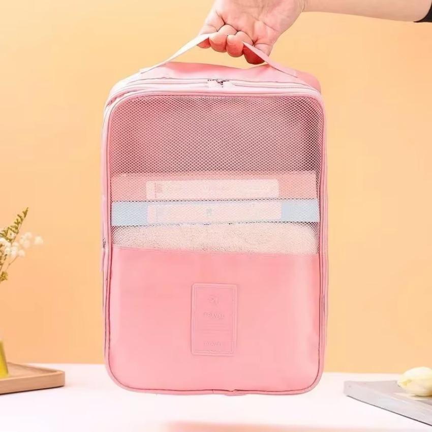 1 Pcs Travel Waterproof Organizer Pouch Shoe Organizer Accessories Household Dustproof Oxford Portable Folding Shoes Storage Bag