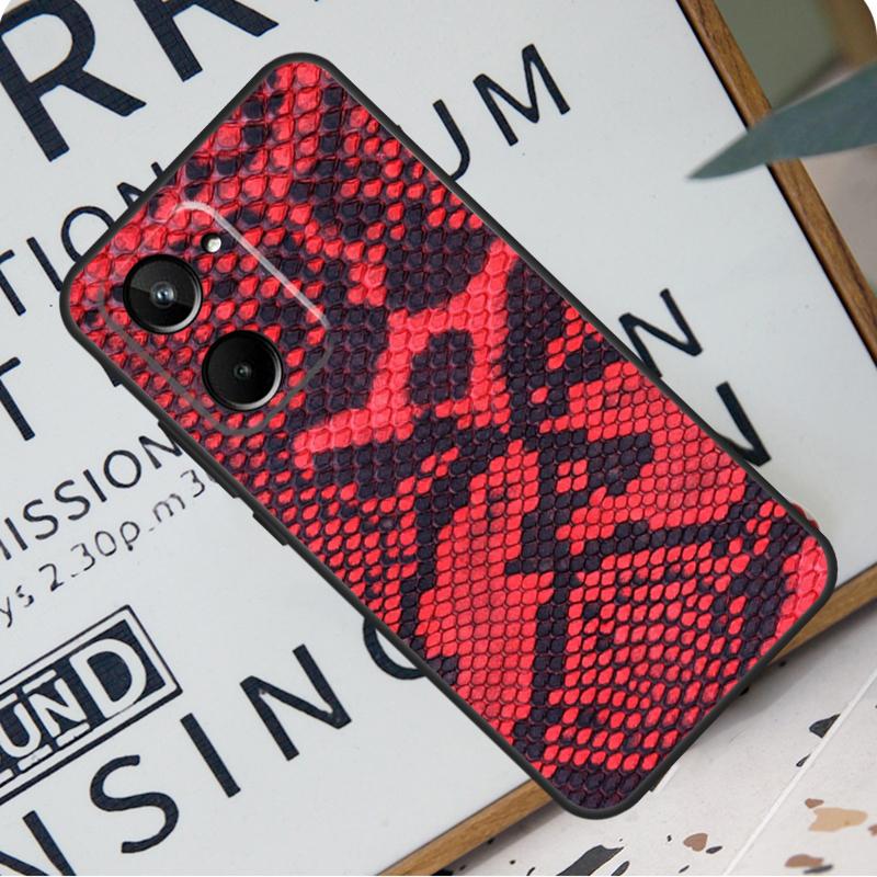 Cobra Python Snake Skin For Realme C55 C53 C67 GT Neo 5 6 9 10 11 12 Pro Plus C11 C25 C21Y C30 C31 C33 C35 C51 Case
