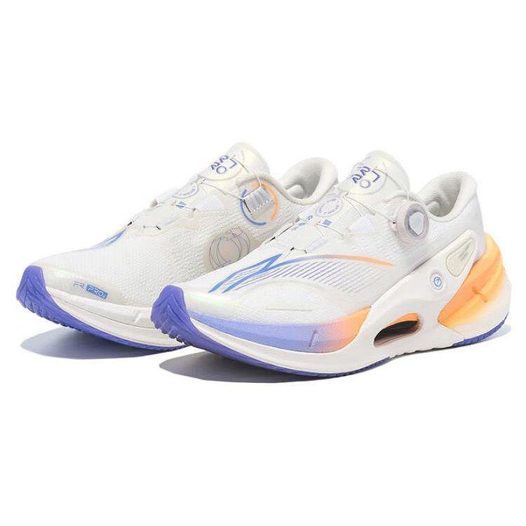 Lining Lijun 7 Pro V2 Lightweight Cushioning Low-Top Running Shoes Men Sneakers White Blue Orange ARZT009-1
