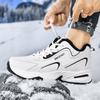 Couple leather sneakers men's and women's velvet running shoes foreign trade casual travel shoes cotton shoes spot