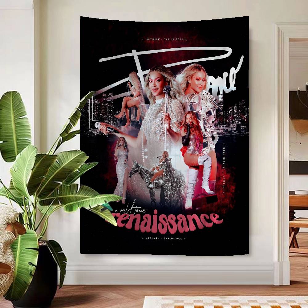 Beyonce Super Singer Printed Large Wall Tapestry Art Science Fiction Room Home Decor Decor Blanket
