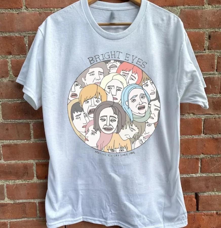

90s Bright Eyes Band Making You Cry Tshirt Light Blue Unisex T-Shirt XXXL