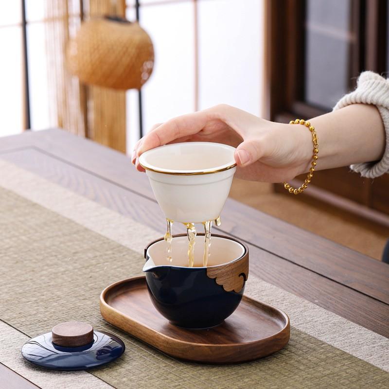 Ceramic creative travel tea set gift business company bank festival merchandise gift set can do