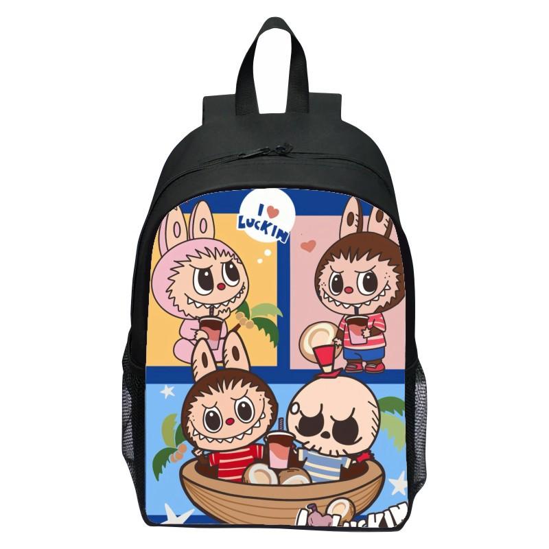 Schoolbag Printed Rabbit, Elementary School Cartoon Cute Backpack 123 Grade Doll Boys and Girls
