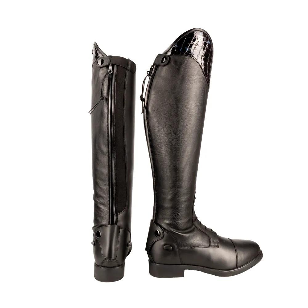 Hy Damen Aliano Leder Reitstiefel