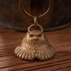 Brass Owl Bell Animal Statue Keychain Pendant Car Diy Gift Exquisite Pendant