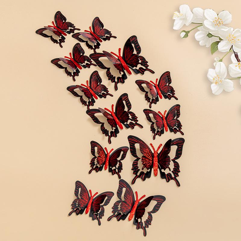 3D Realistic Double-Layer Butterfly Wall Stickers for Home Décor