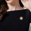 Luxuriöse sonnenförmige Broschen für Damen, Modeschmuck, kreative Sonnenblumen-Pflanzen-Schnalle