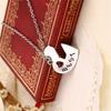 ZRM 2pcs/set Cordate Jewelry Best Friends Forever Necklace Key Heart Shaped Lock Pendants Couple Necklace Gift For Friends
