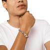 Diesel Stainless Steel Woven Chain Bracelet One Stainless No Gemstones Men's (Model DX1540040), Size, Steel,