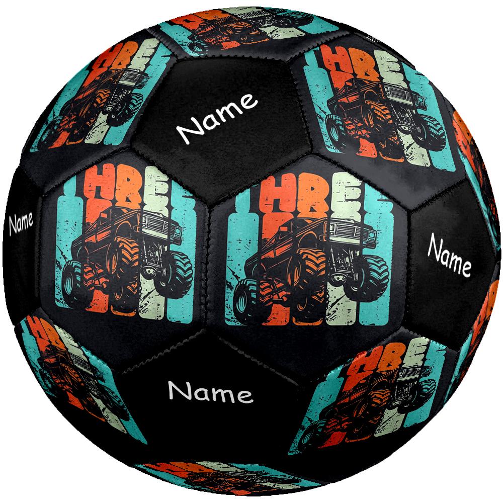 Individueller Name LKW-Thema Größe 5 Fußball, Geeignet für Indoor- und Outdoor-Spiele, ein Geschenk für jeden geeignet.