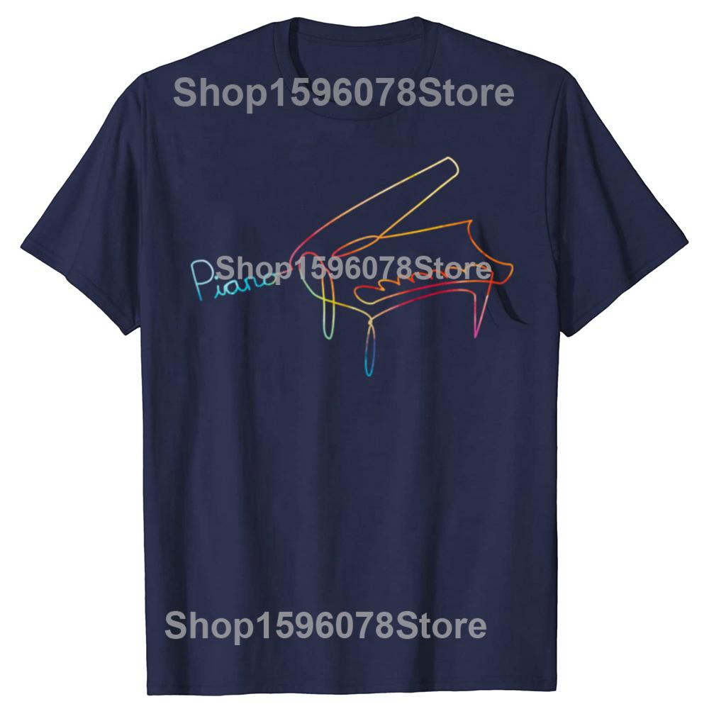 Funny Vintage Style Pianist Piano Graphic Tshirt Men Women Hip Hop Oversized T Shirt 100 Cotton Comfort Tshirts