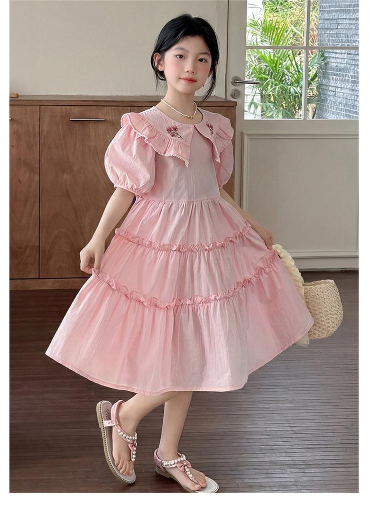 Girls' dress summer dress 2026 new children's college style dress summer girls super beautiful princess dress