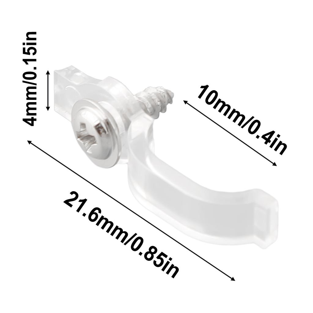 50/100 10mm/0.4in Mounting Bracket Clip Is Used For One Side Fixing Clip Of 5050 LED Strip Light Bar For RGB Led Strip Light