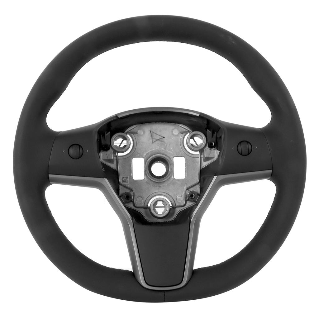 Black Steering Wheel with Button Leather Car Modification Replacement Steering Wheel