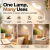 Clip on Rechargeable Reading Light for Bed, 3 Color x 3 Brightness 28 LEDs Desk Light, Eye-Caring Desk Lamp with Clamp for Headboard, Table, Desk