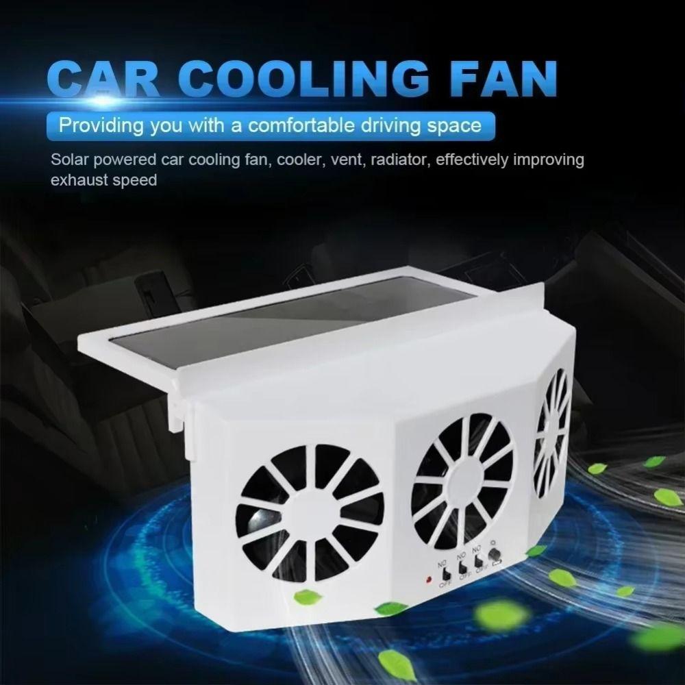 Solar Charging Car Air Cooler Assisted Cooling Ventilation Fan Air Circulation Fan Backseat
