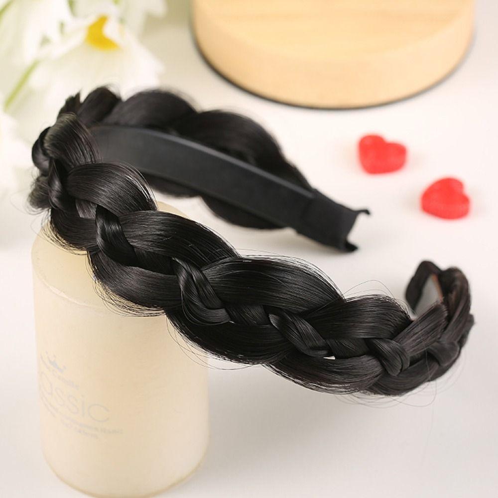 Fashion Fishbone Braid Headband Non-slip Women Hair Hoop Twisted Wig Headband  Women Gift