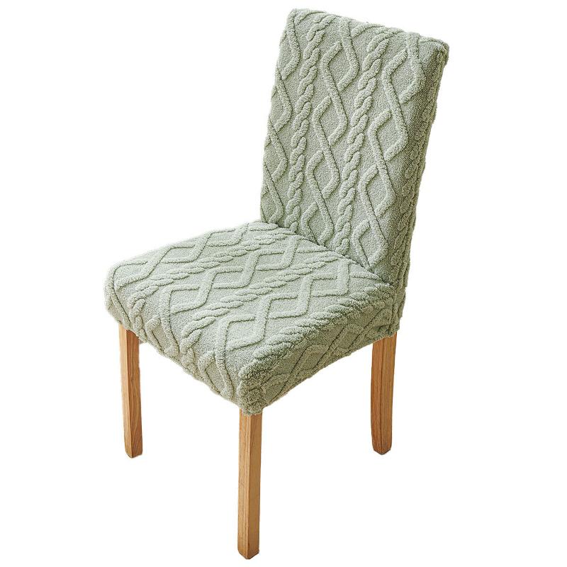 1PC Jacquard Craft Elegant Home Decor Comfortable Cable Knit Pattern Non-slip High Stretch Stain Resistant Multi-Color