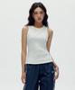 1993STUDIO W Basic Slim Sleeveless Top_White