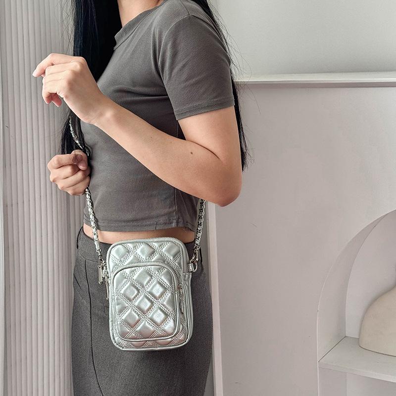 Women's Bag New Diamond Chain Bag Fashion Shoulder Messenger Bag Mobile Phone Bag