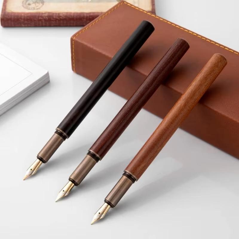 Retro Wood Pen Elegant Luxury Writing Pen Fountain Pen Handmade For School Writing Calligraphy