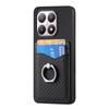 For Xiaomi 15T Case PU Leather Coated PC+TPU Phone Cover with Ring Holder Card Slots