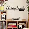 Custom Metal Family Name Sign Wall Art Personalized Calligraphy Decor for Home Outdoor Garden