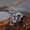 Adjustable Vintage Tiger Ring Men Women Copper Silver-Plated Open Band Zodiac Animal Jewelry