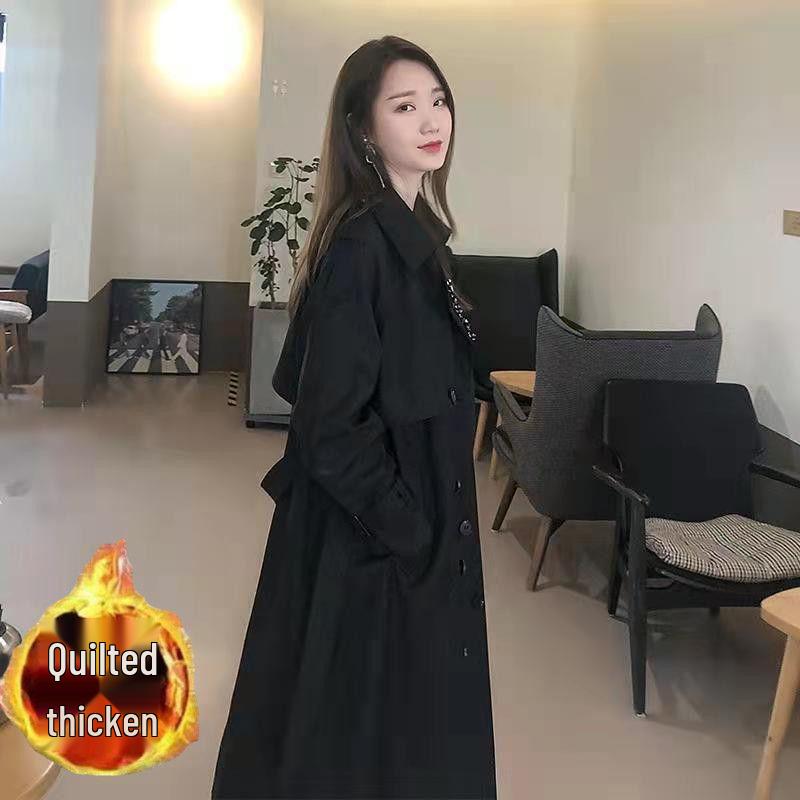 2025 Mid-Length Autumn Trench Coat for Women - British Style with a Goddess Appeal