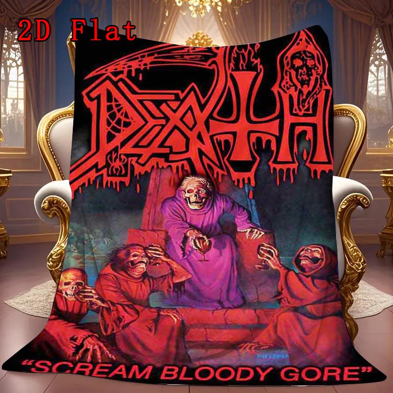 Death 2D Flat Pattern Flannel Blanket High Quality All Seasons Warmth and Comfort Perfect for Christmas Gifts.DMT0925498
