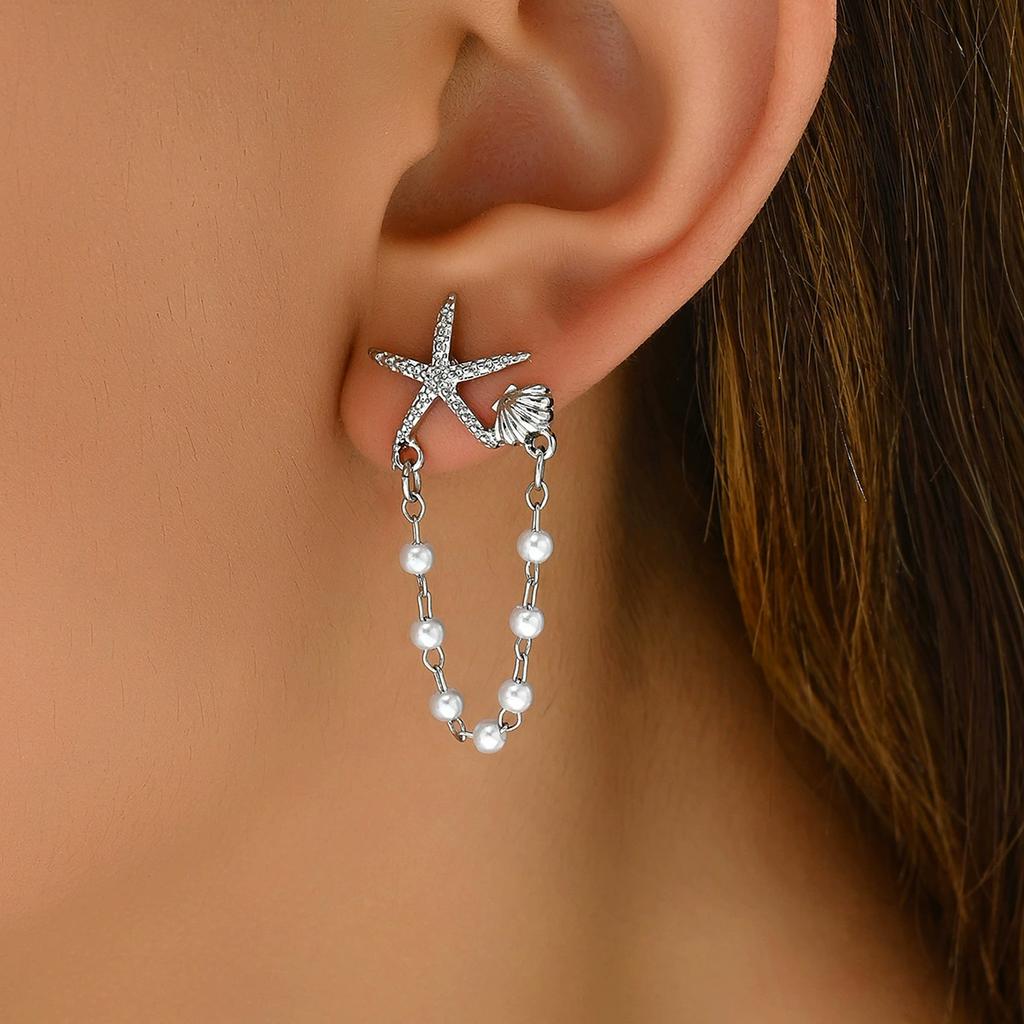 Bohemians Starfish Stud Earring Mascot Ornaments For Women Summer Beach Vacation Accessories Gift E0275