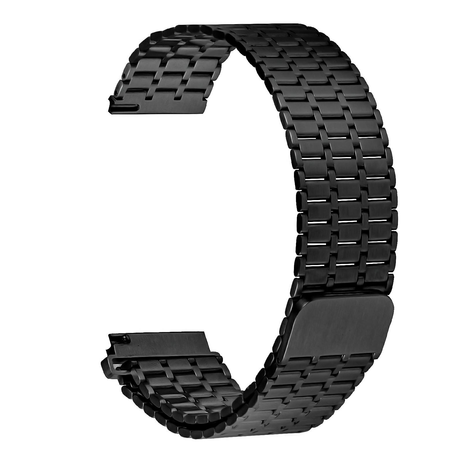 

For Garmin Vivomove 3/GarminMove 3 Magnetic Smart Watch Strap Black Stainless Steel Wrist Band A