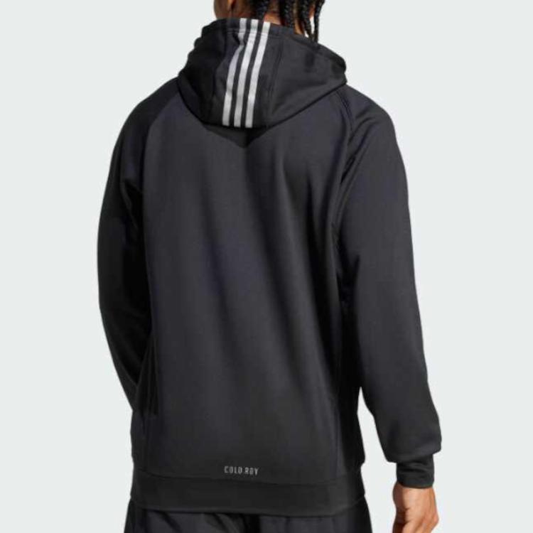 adidas Cold.Rdy Lauko kasdienis sportinis užtrauktuku užsegamas su gobtuvu švarkas Vyriški švarkai Juodas IM7489