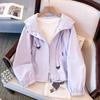Women's Petite Purple Windbreaker Jacket 2025 - Popular Casual Spring & Autumn Style