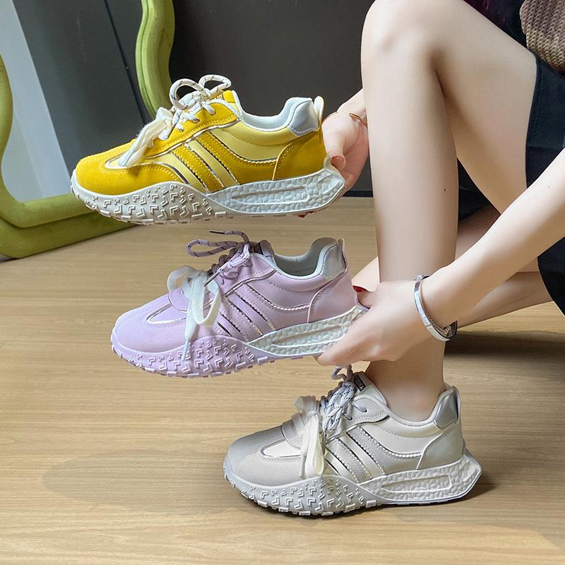Ins Korean Version of the New Forrest Gump Shoes Women's 2025 Spring Student Sports Running Casual Shoes Platform Training Shoes W9529