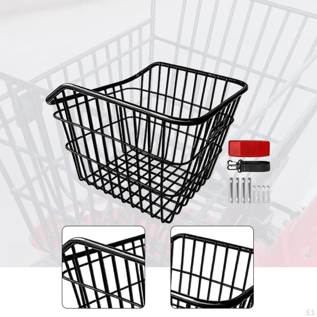 Basket Rear Bike Carbon Steel Convenient Easy To Install Multipurpose Cycling Accessory for