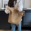 1Pcs Bohemian Summer Fashion Straw Beach Tote Bag Hand-Woven Women'S Shoulder Handbag Travel Shopper Weaving Shopping Bags