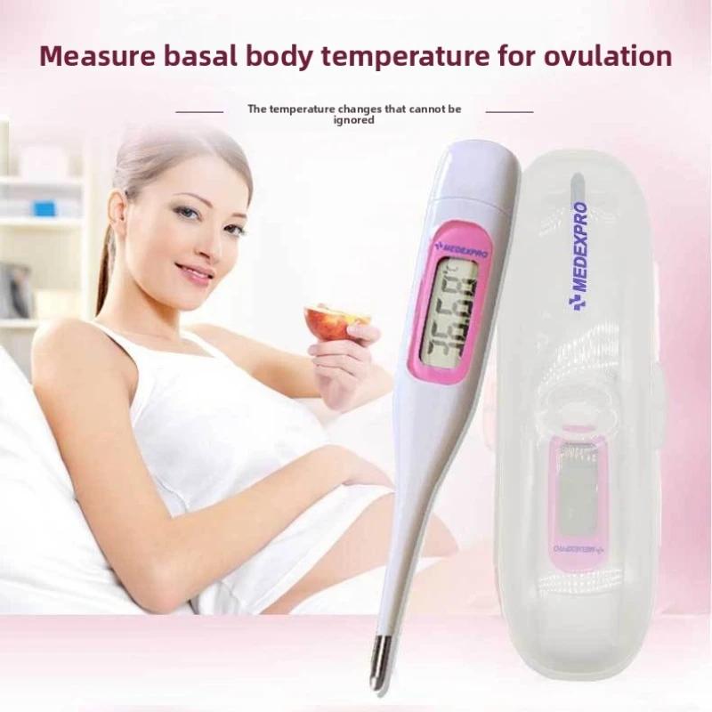 Medical home electronic thermometer for measuring body temperature, preparing for pregnancy, and accurately measuring ovulation