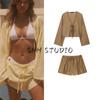 Casual Suit Women's Wrinkle Effect Kimono Coat 5427733 Wrinkle Effect Shorts 1255451