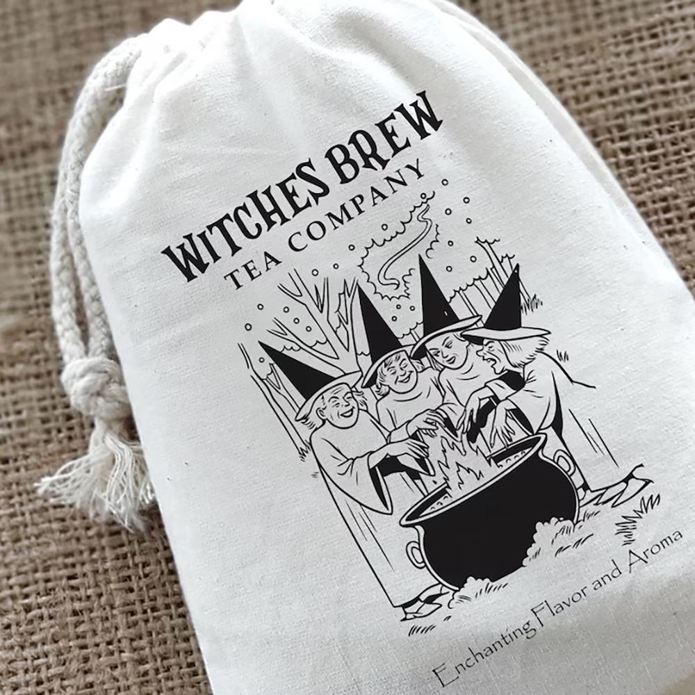 Witches Brew Tea Halloween Bags Party Drawstring Favor Bags Autumn Holiday Gift Bachelorette Hangover Recovery Halloween Decor
