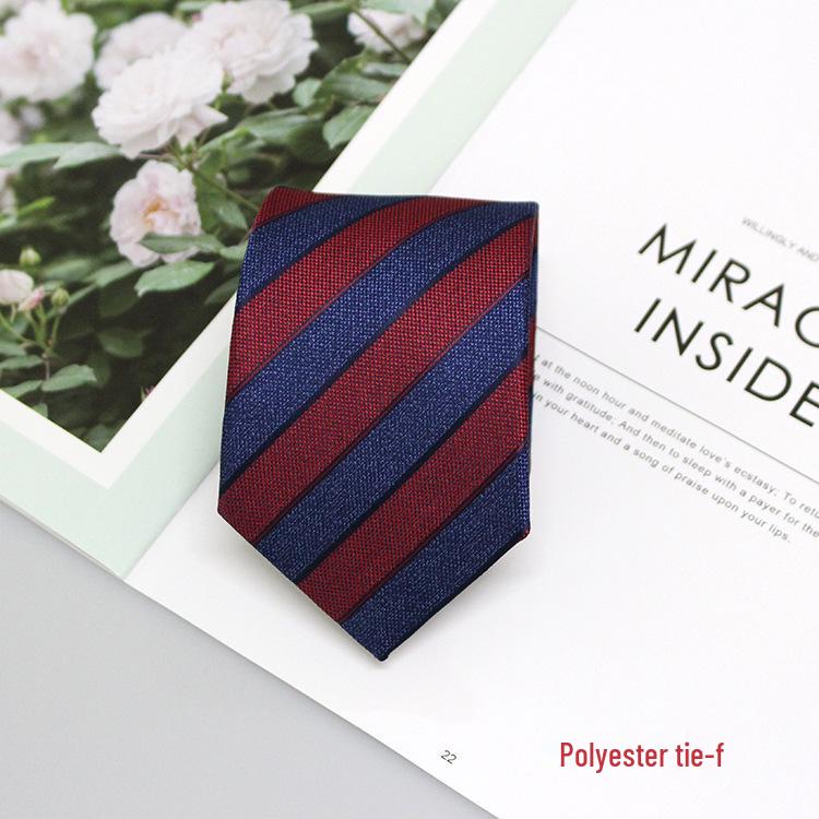 2024 Men's Jacquard Polyester Silk Tie - Floral and Stripe Design
