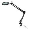 10-fache Lupe mit Licht Vergrößernde Schreibtischlampe mit Klemme 3 Farbmodi Stufenlos dimmbares LED-beleuchtetes Vergrößerungsglas
