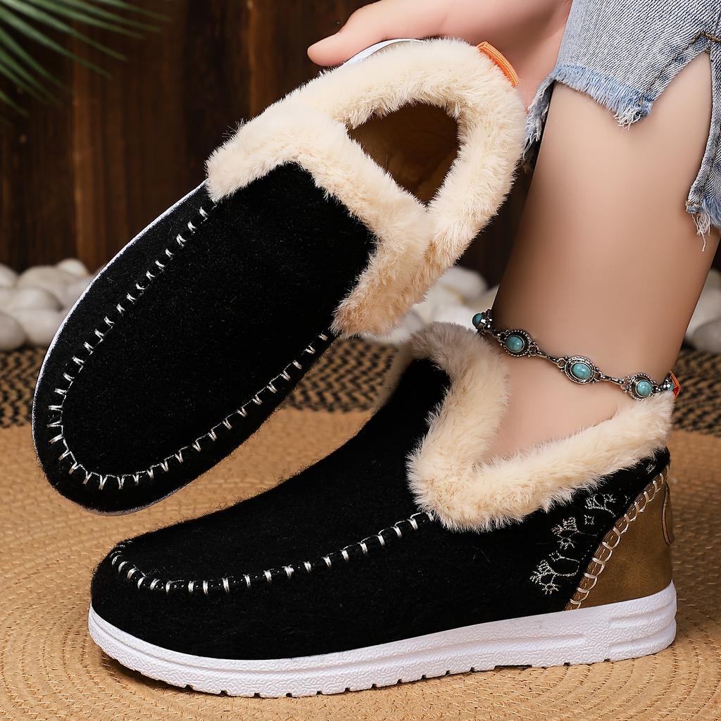 Winter Outdoor Women's Shoes Hiking Shoes Non-Slip Wear-Resistant Lazy Warm Casual Shoes